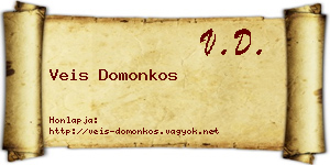 Veis Domonkos névjegykártya